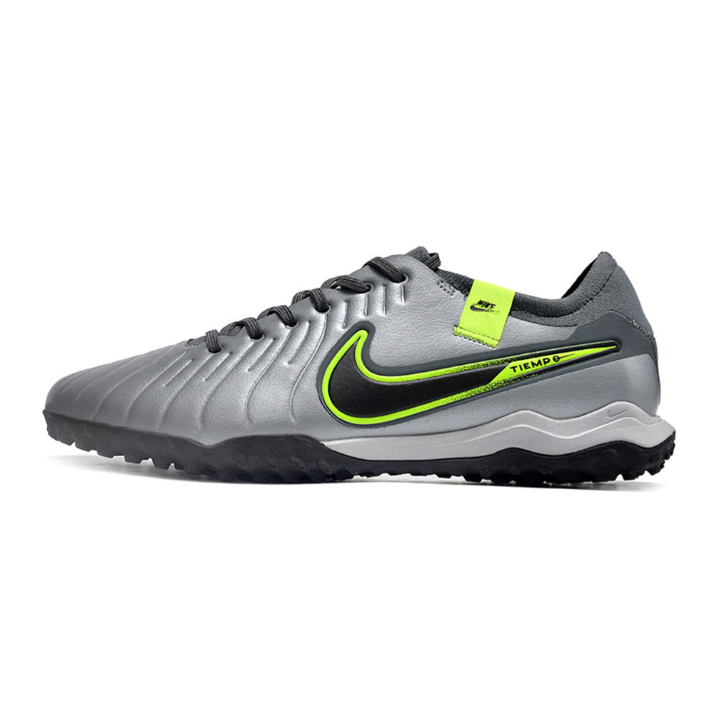 Chuteira Society Nike Tiempo Legend 10 Pro TF Cinza, Preta e Verde