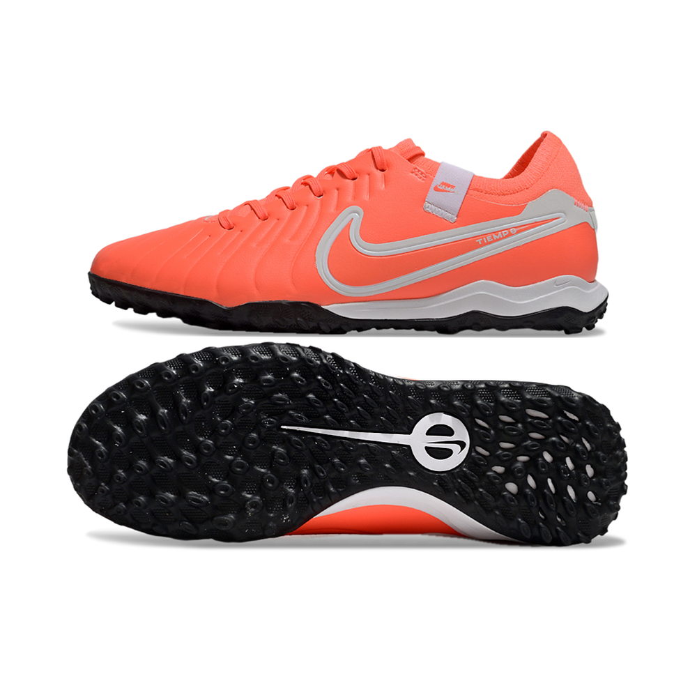 Chuteira Society Nike Tiempo Legend 10 Pro TF Laranja 