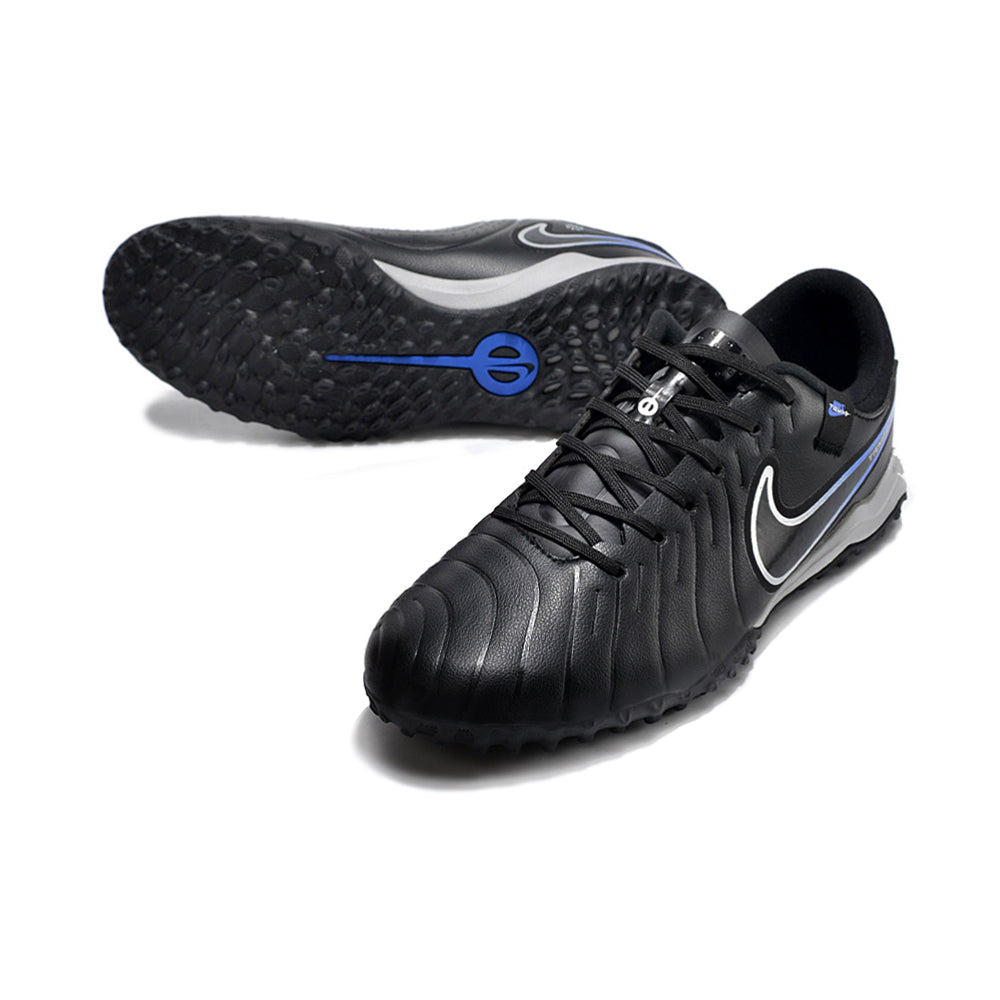 Chuteira Society Nike Tiempo Legend 10 Pro TF Preta e Azul 