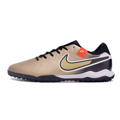 Chuteira Society Nike Tiempo Legend 10 Pro TF Preta e Dourado 