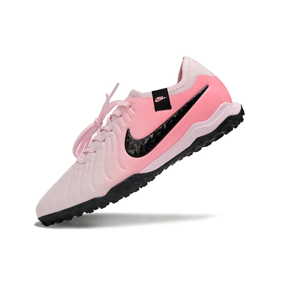 Chuteira Society Nike Tiempo Legend 10 Pro TF Rosa e Preto 