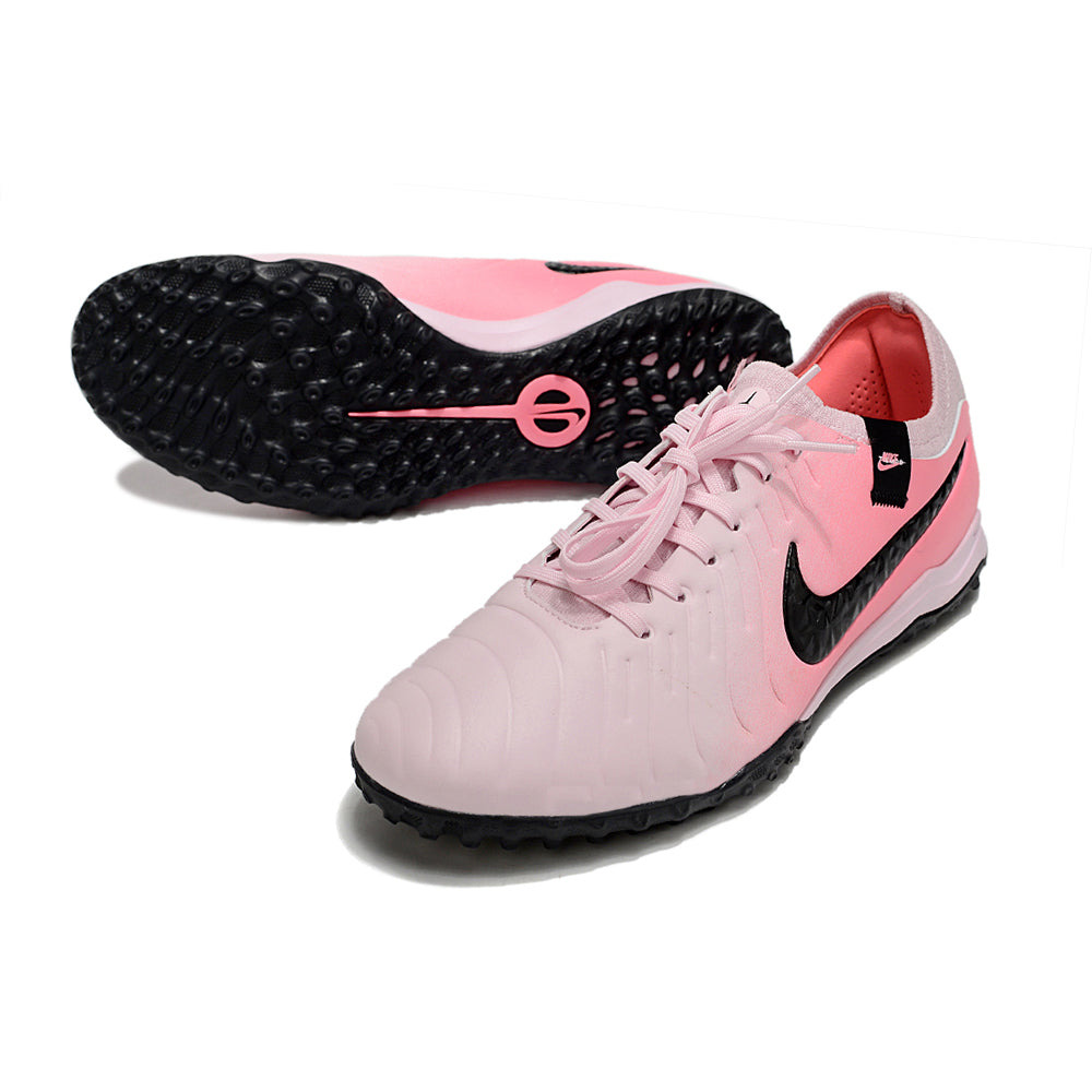 Chuteira Society Nike Tiempo Legend 10 Pro TF Rosa e Preto 