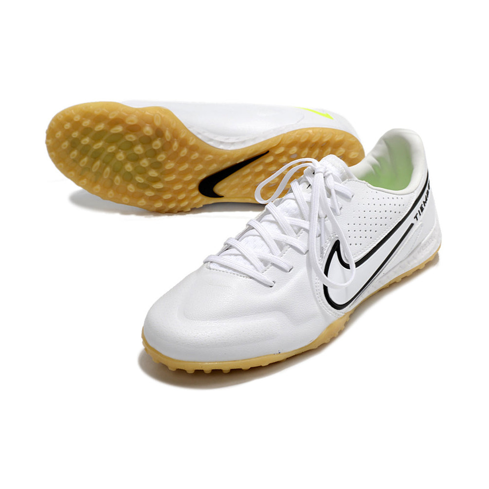 Chuteira Society Nike Tiempo Legend 9 Elite TF Branca e Preta