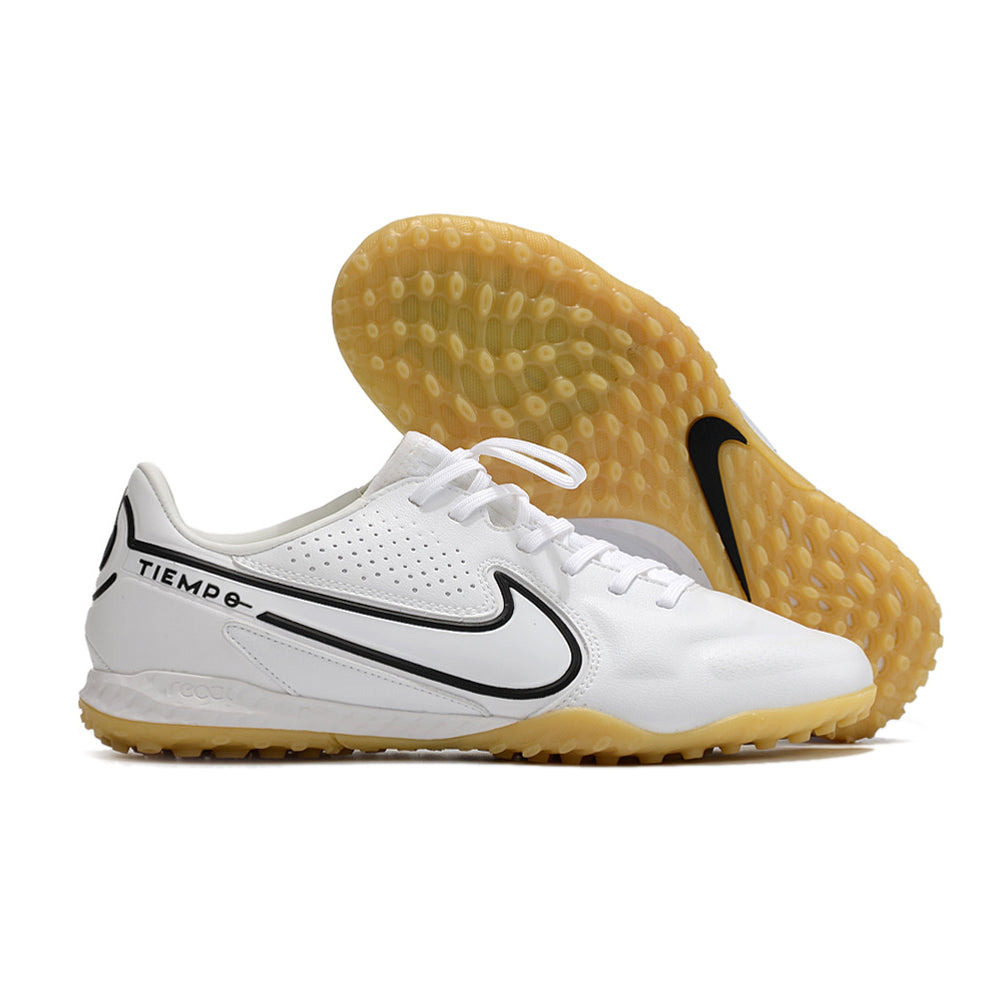 Chuteira Society Nike Tiempo Legend 9 Elite TF Branca e Preta