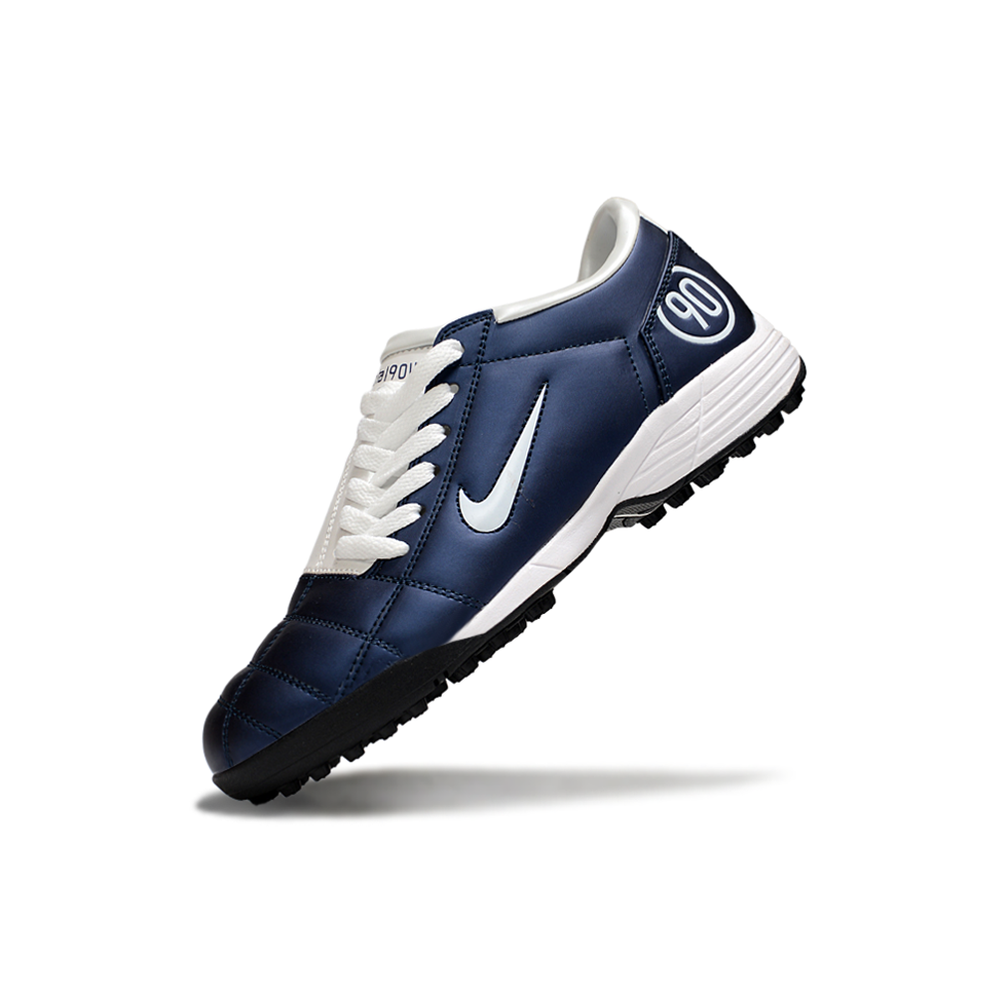 Chuteira Society Nike Total 90 TF Azul e Branca