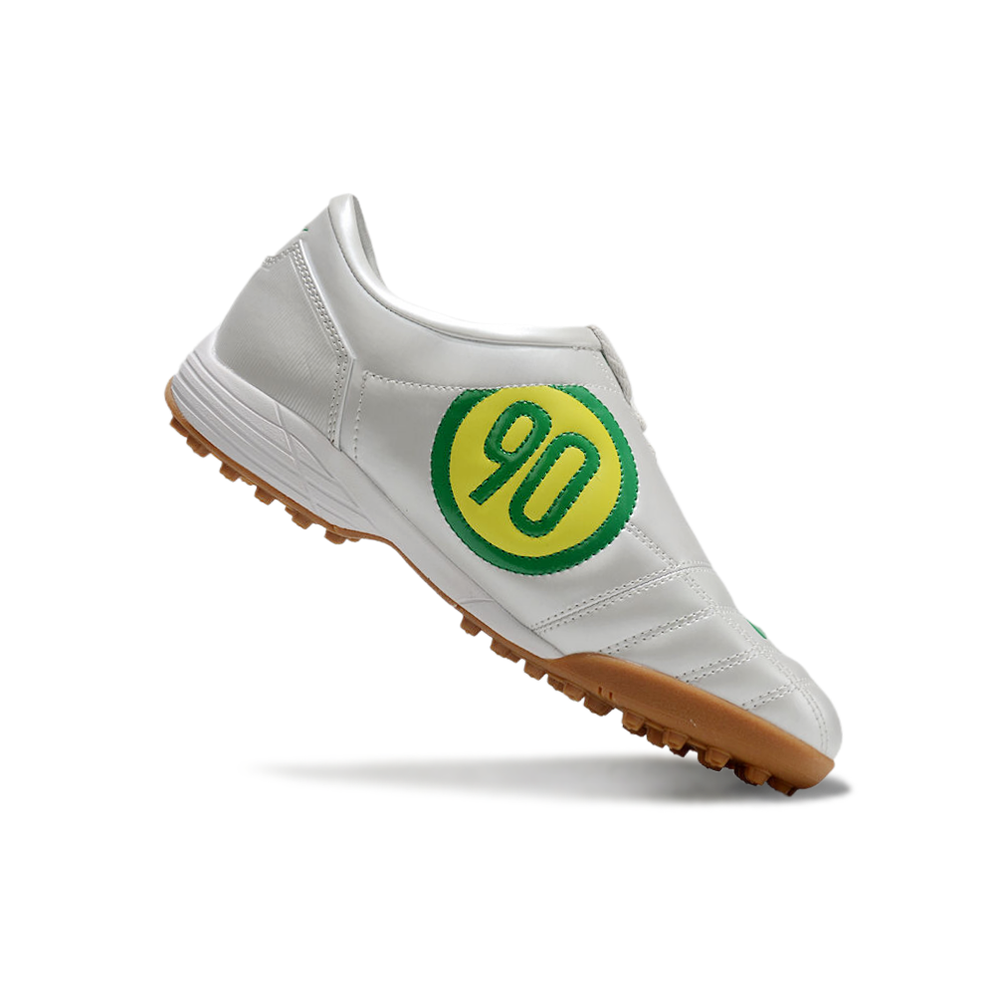 Chuteira Society Nike Total 90 TF Branca e Verde