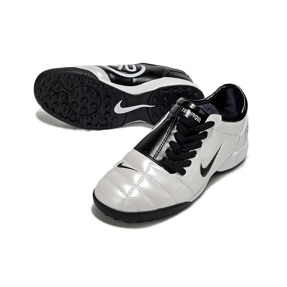 Chuteira Society Nike Total 90 TF Branco e Preto