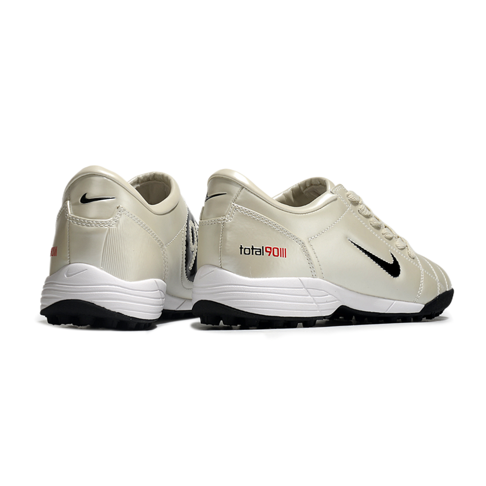Chuteira Society Nike Total 90 TF Creme e Preta