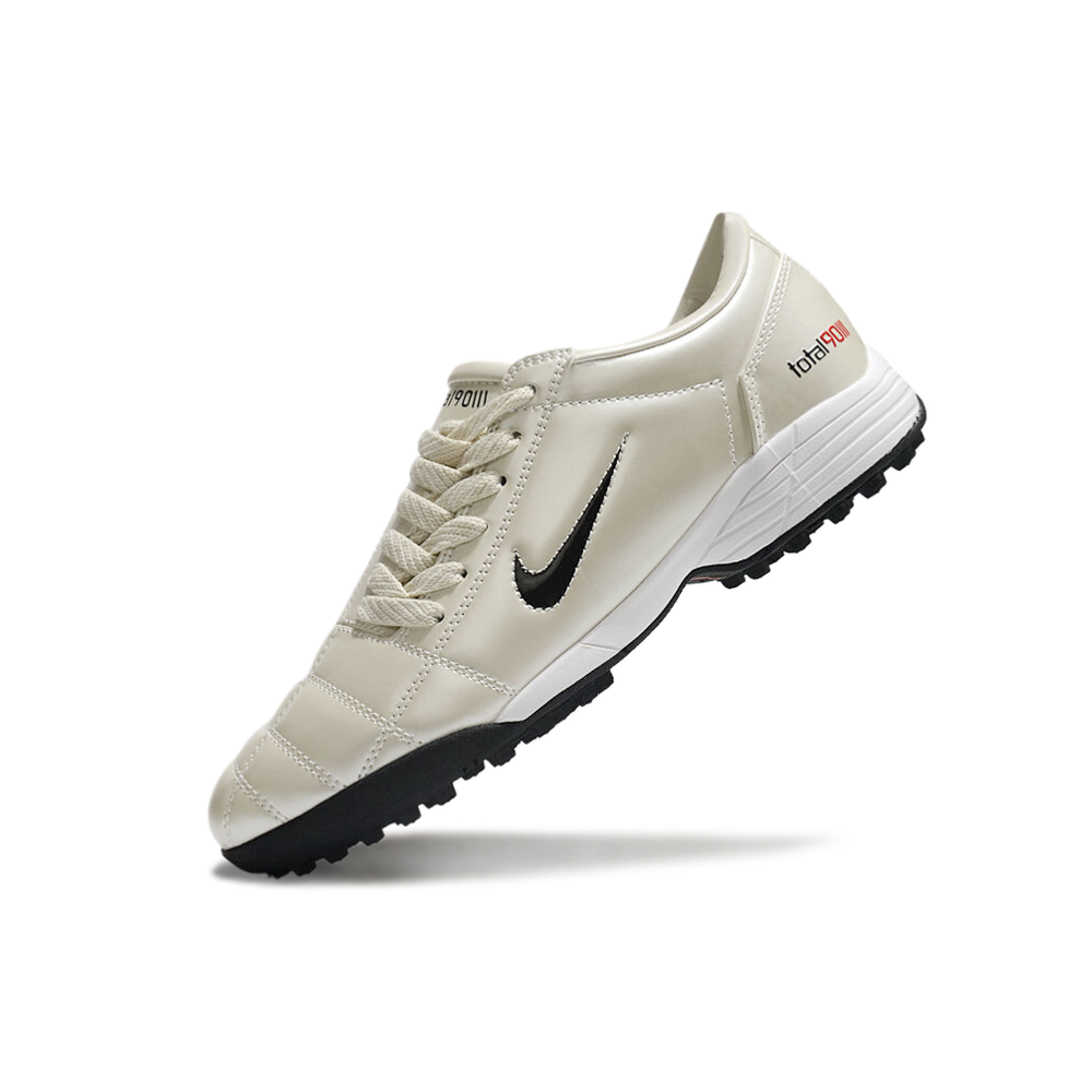Chuteira Society Nike Total 90 TF Creme e Preta