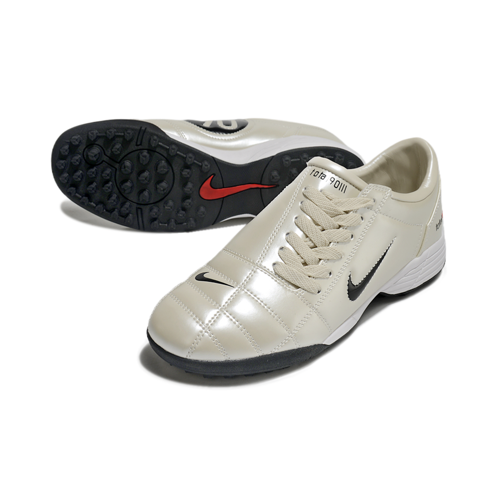 Chuteira Society Nike Total 90 TF Creme e Preta