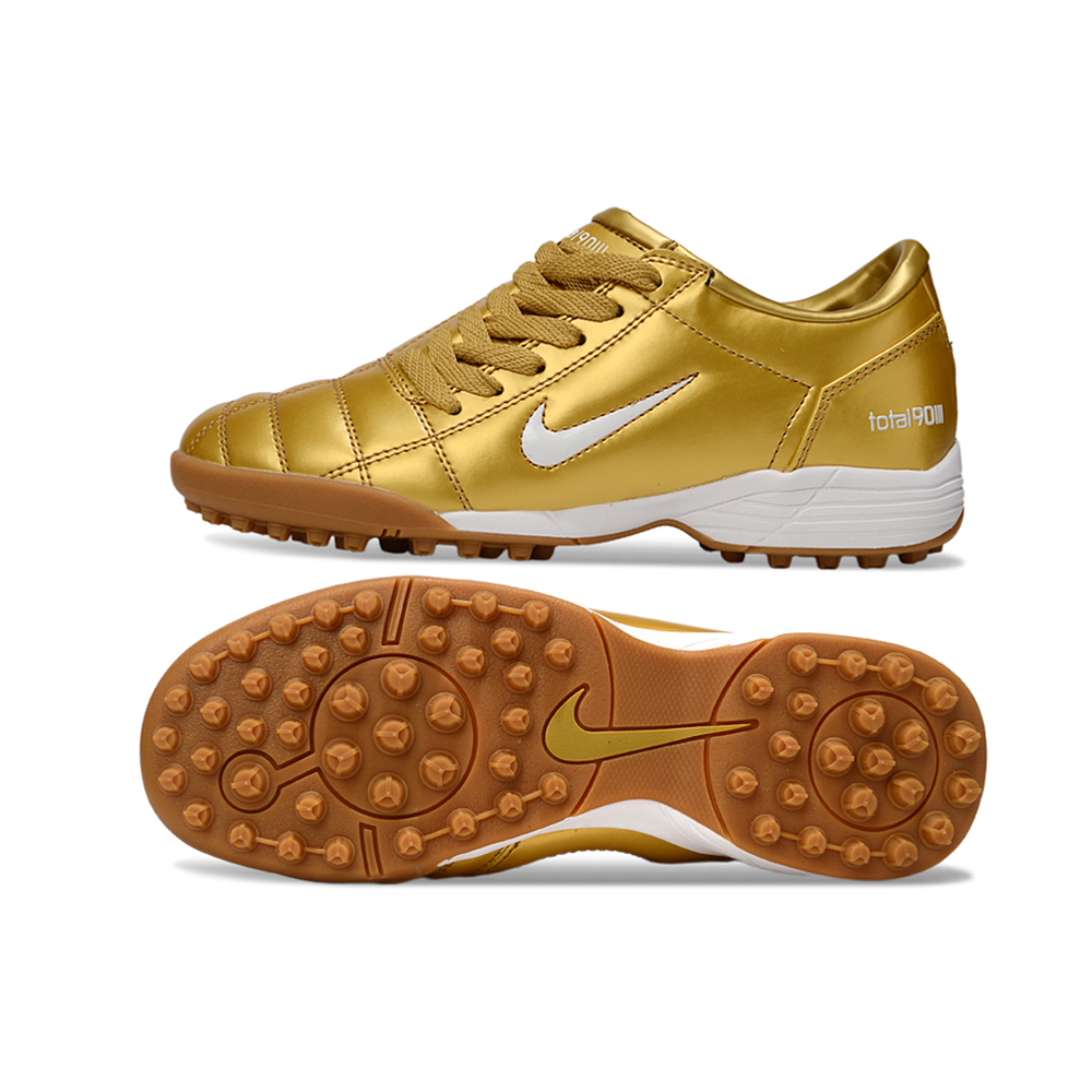 Chuteira Society Nike Total 90 TF Dourada