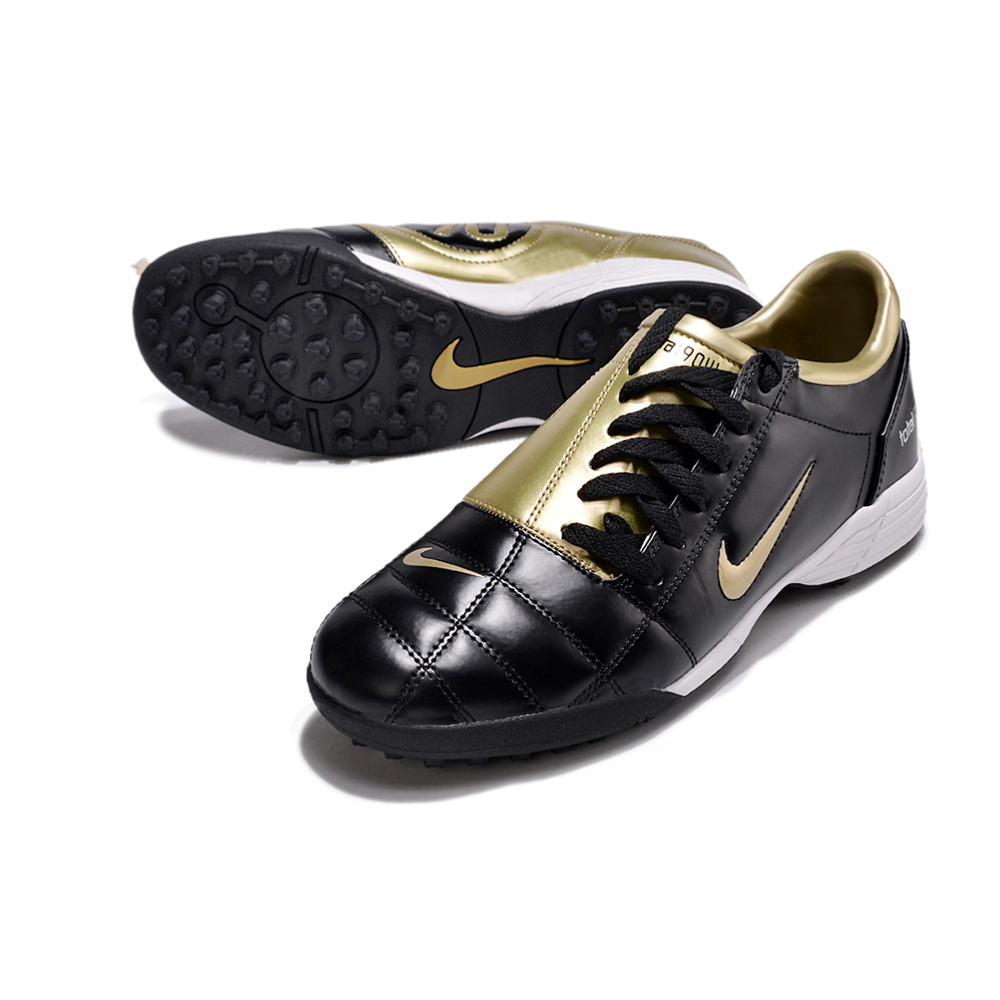 Chuteira Society Nike Total 90 TF Dourada e Preta
