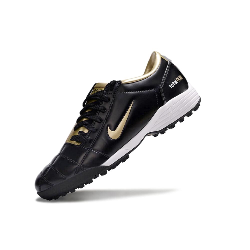 Chuteira Society Nike Total 90 TF Dourada e Preta