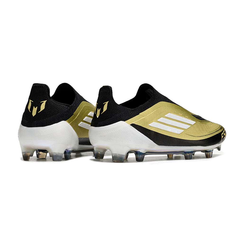 Chuteira Campo Adidas F50+ LL FG Messi Dourado e Preto 