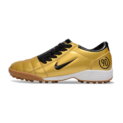 Chuteira Society Nike Total 90 TF Dourado e Preto