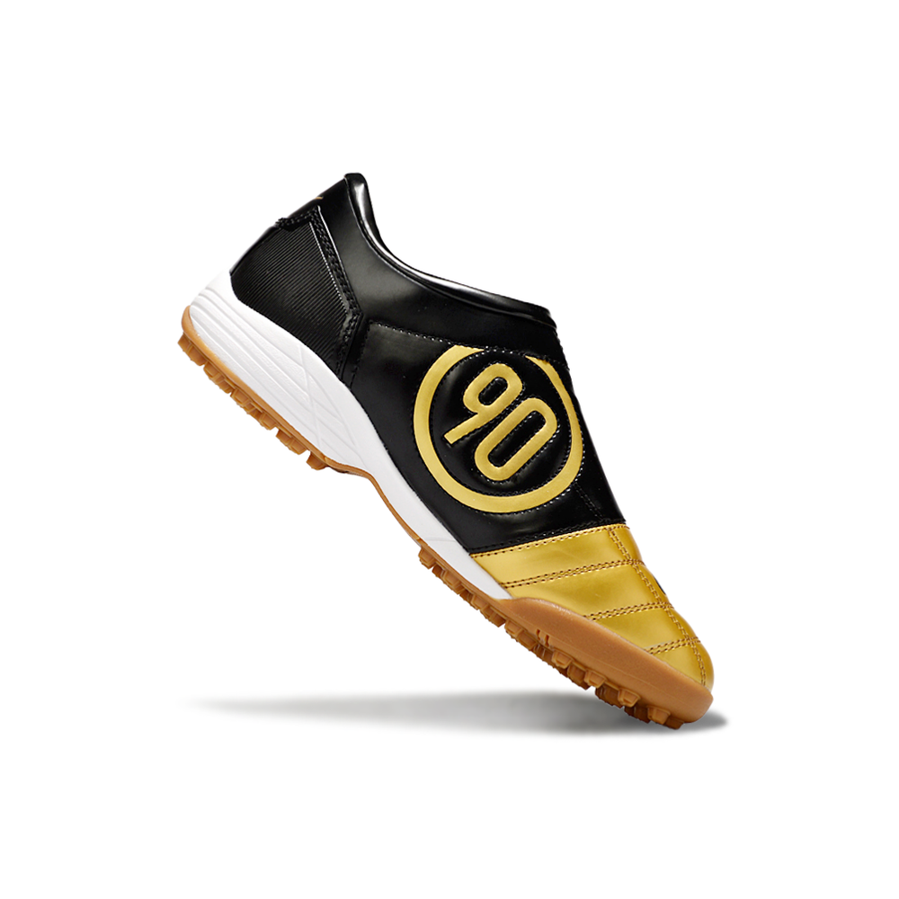 Chuteira Society Nike Total 90 TF Dourado e Preto