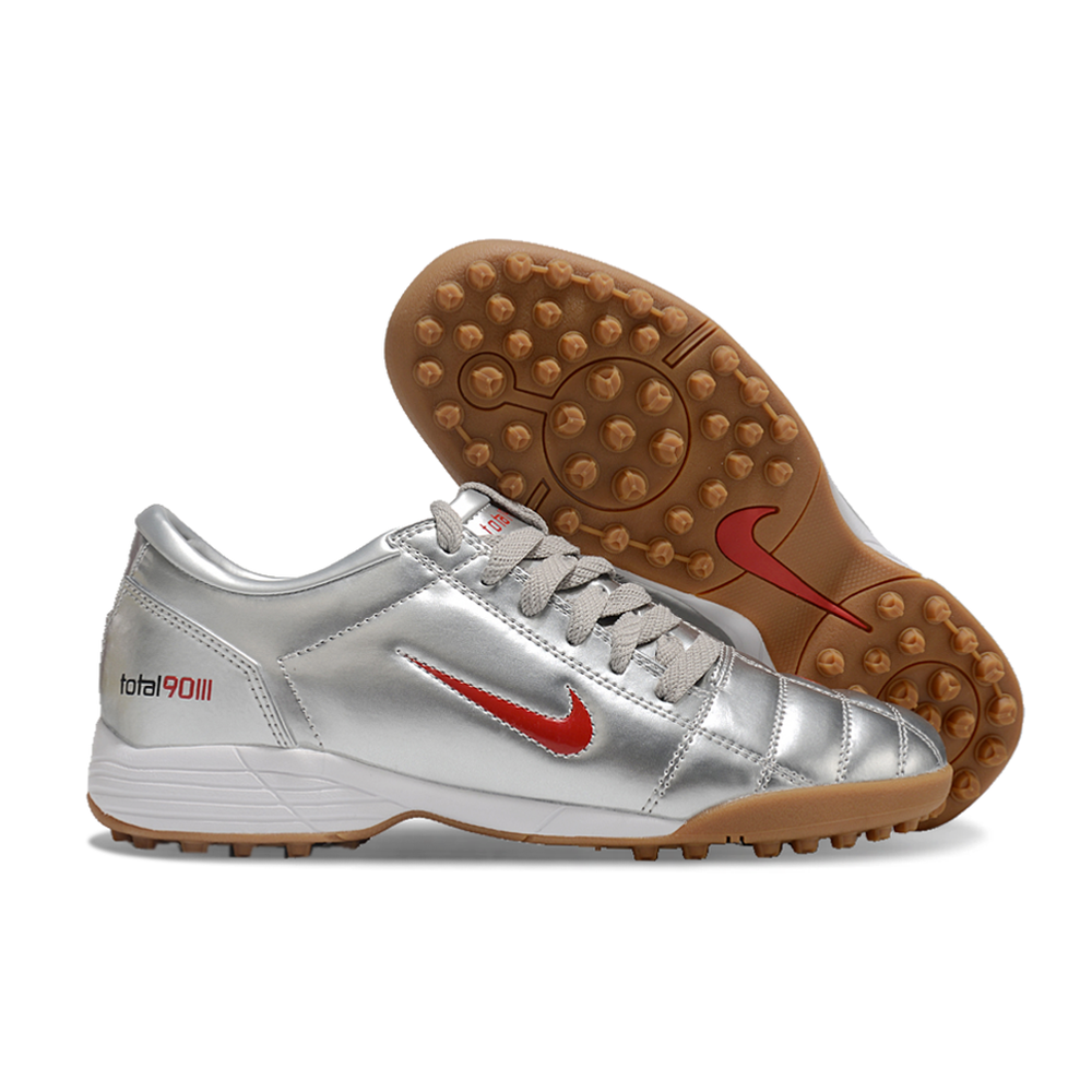 Chuteira Society Nike Total 90 TF Prata