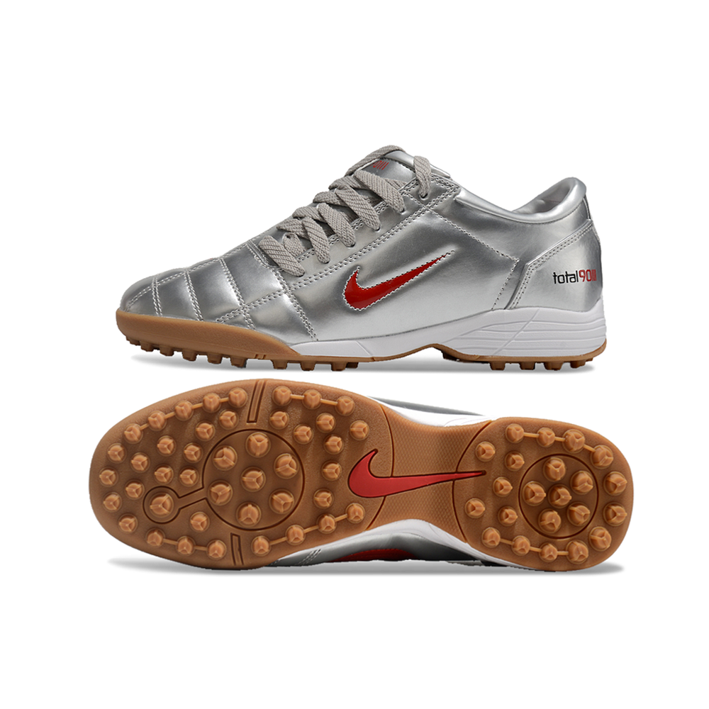 Chuteira Society Nike Total 90 TF Prata