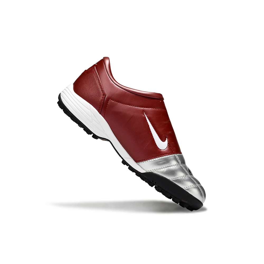 Chuteira Society Nike Total 90 TF Prata e Bordo