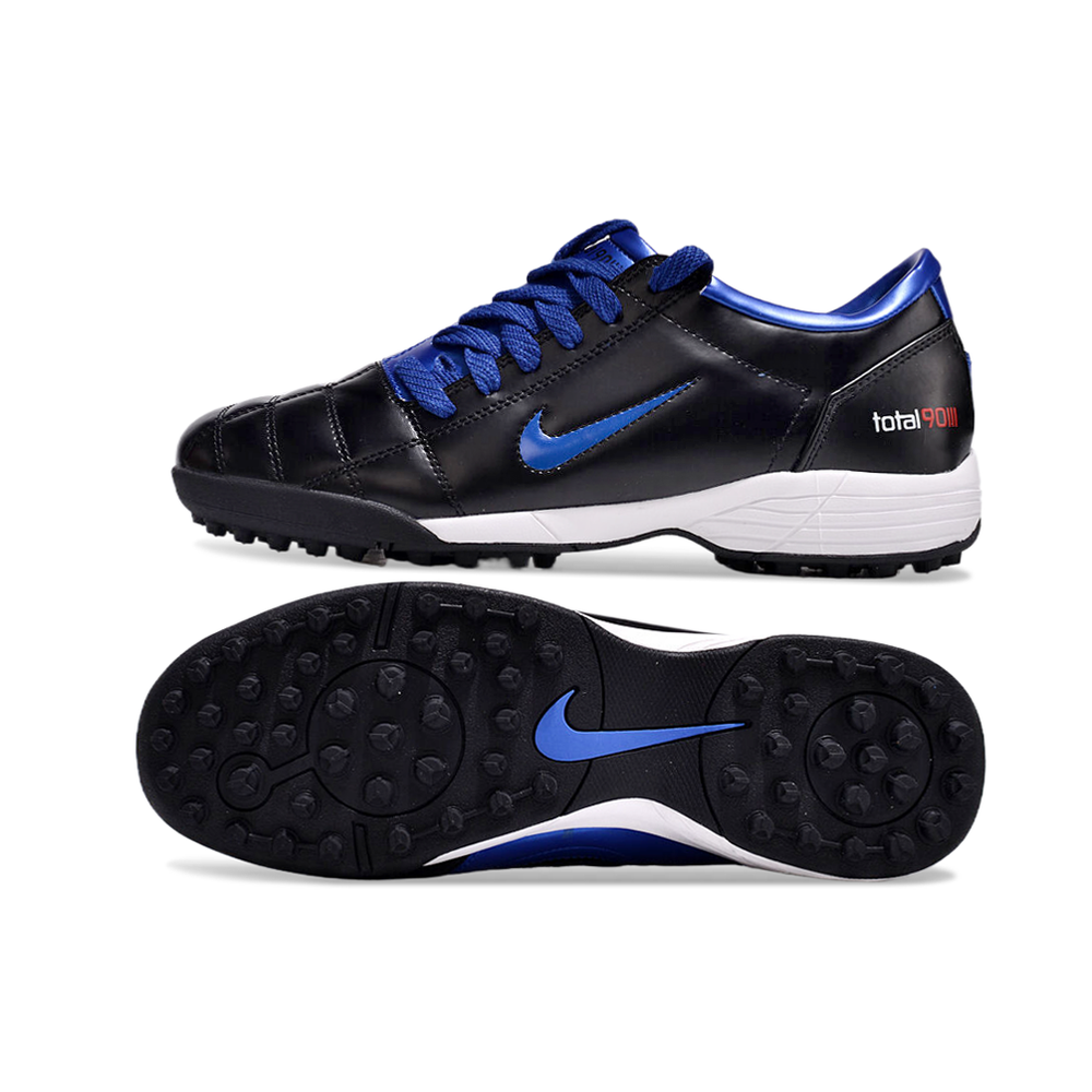 Chuteira Society Nike Total 90 TF Preta e Azul