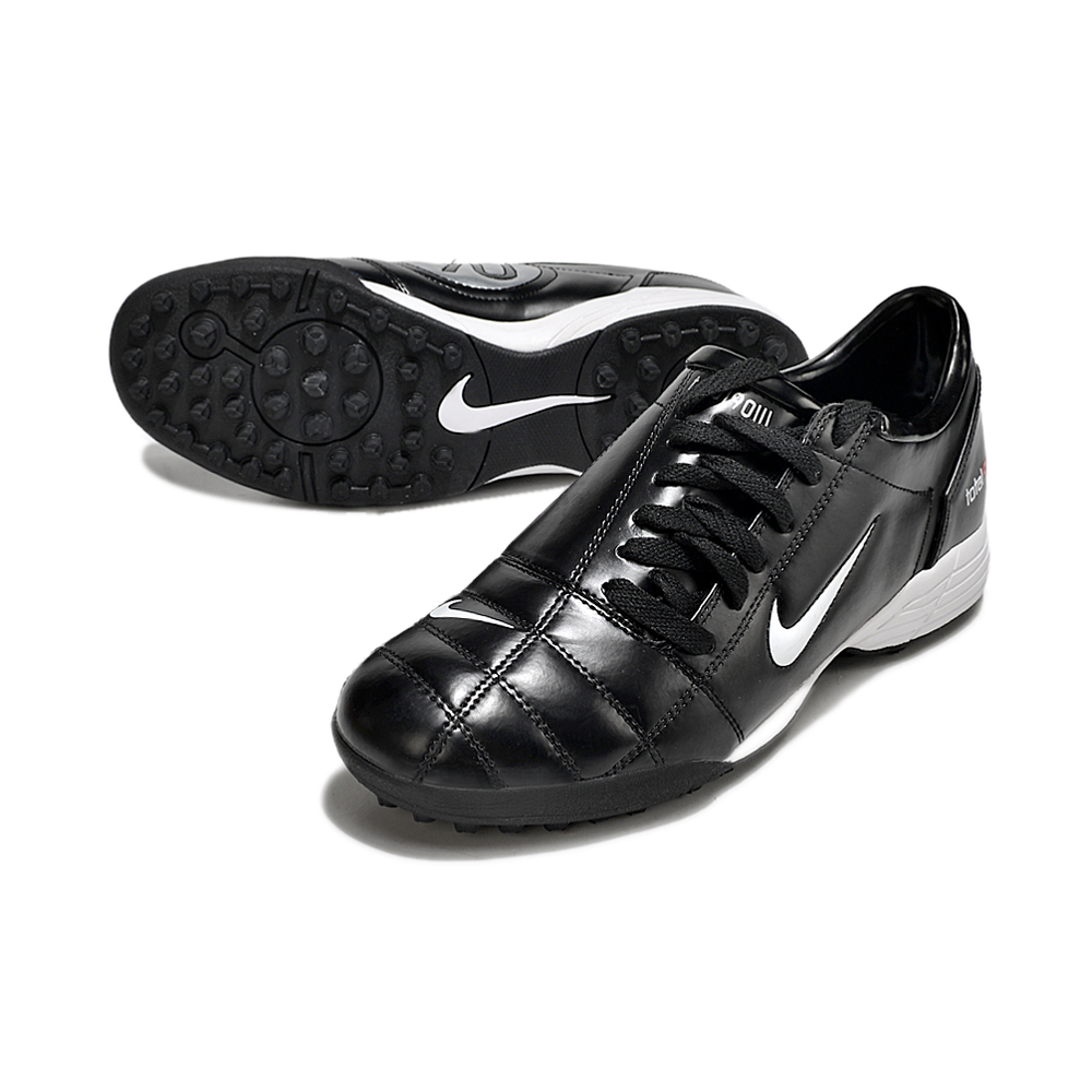 Chuteira Society Nike Total 90 TF Preta e Branca