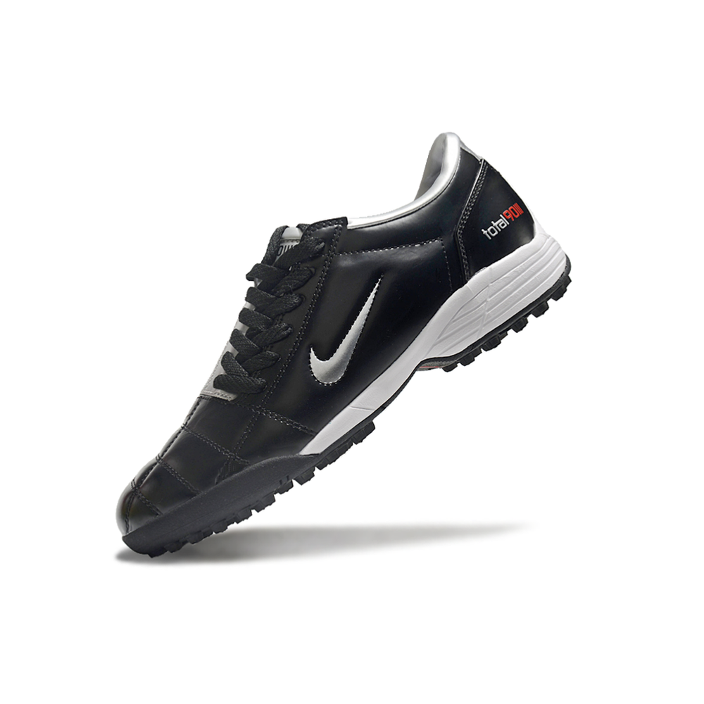 Chuteira Society Nike Total 90 TF Preta e Prata
