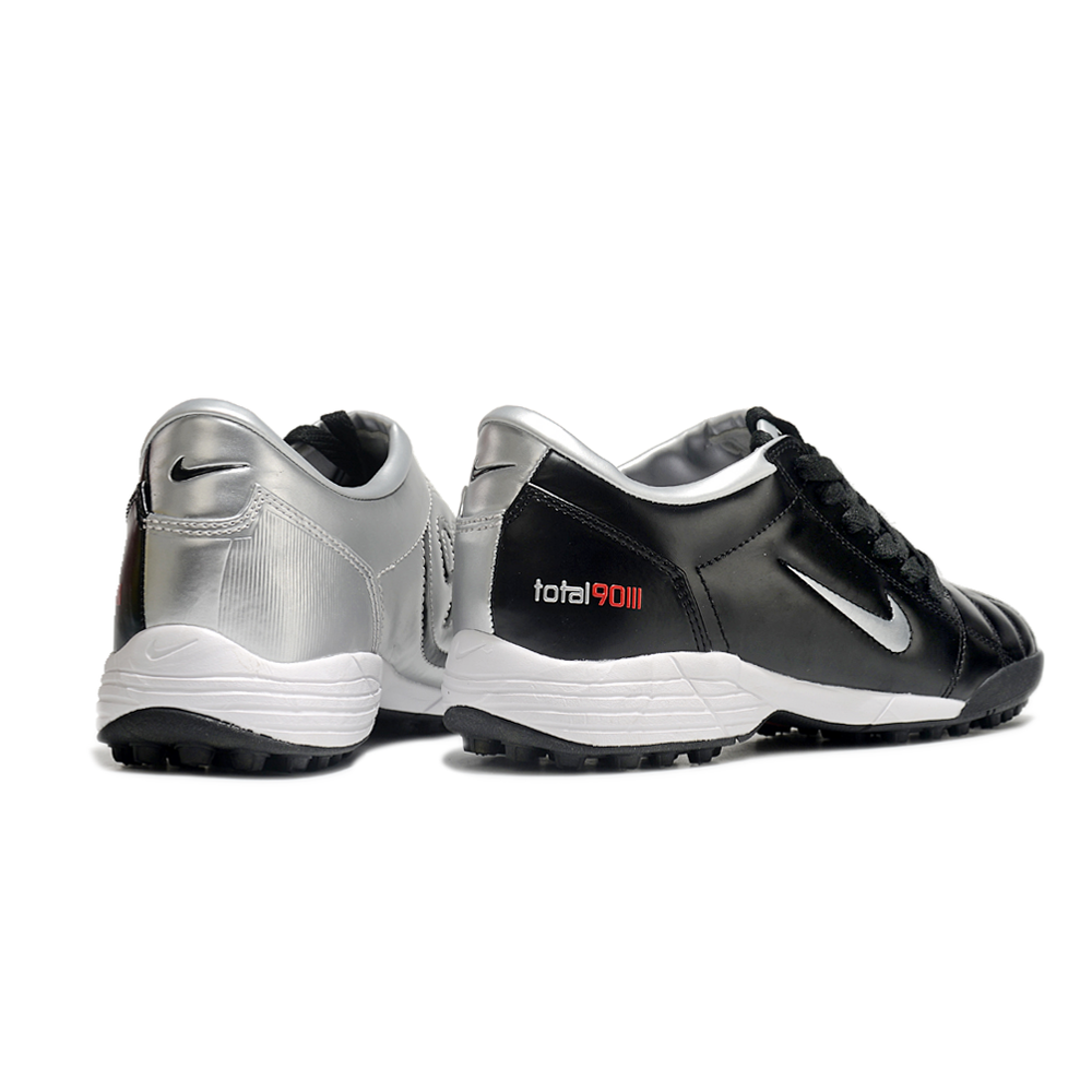 Chuteira Society Nike Total 90 TF Preta e Prata