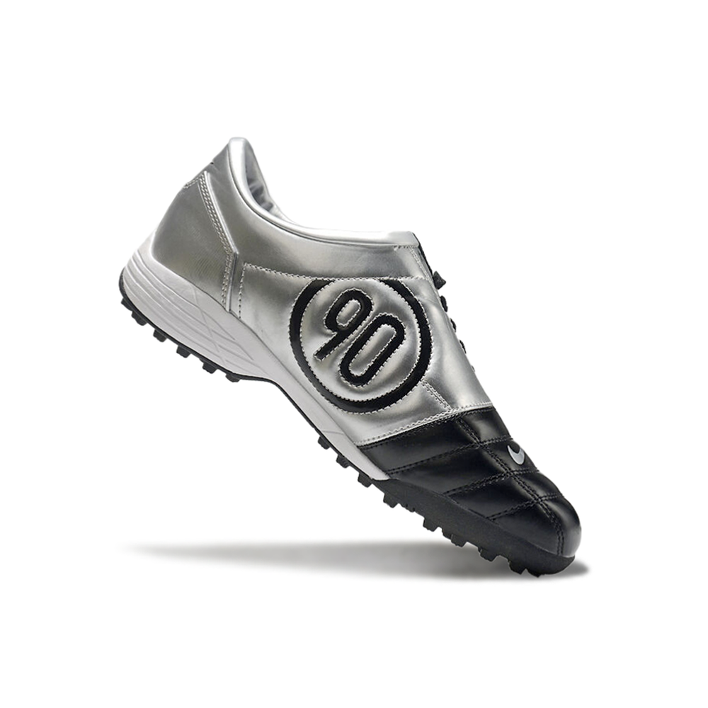 Chuteira Society Nike Total 90 TF Preta e Prata