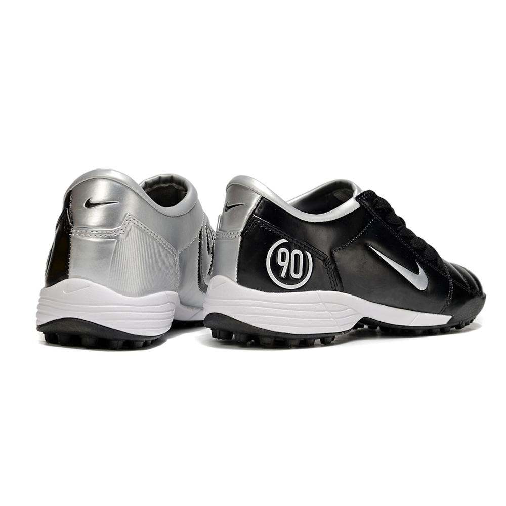 Chuteira Society Nike Total 90 TF Preto e Prata