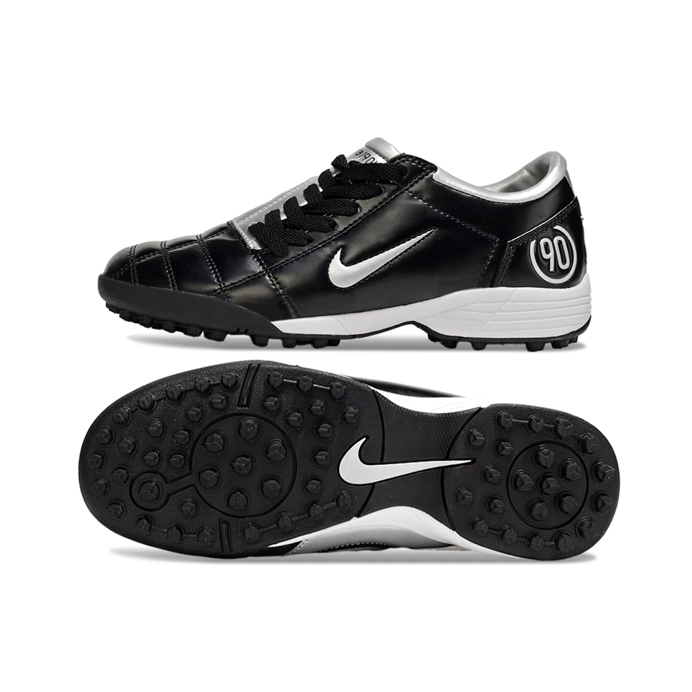 Chuteira Society Nike Total 90 TF Preto e Prata