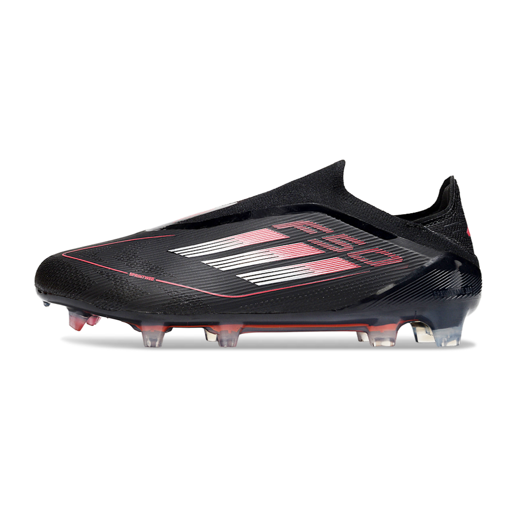 Chuteira Campo Adidas F50+ LL FG Preta e Vermelha 