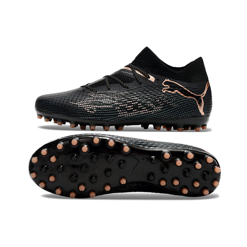 Chuteira Society Puma Future 7 MG Preta e Bronze 