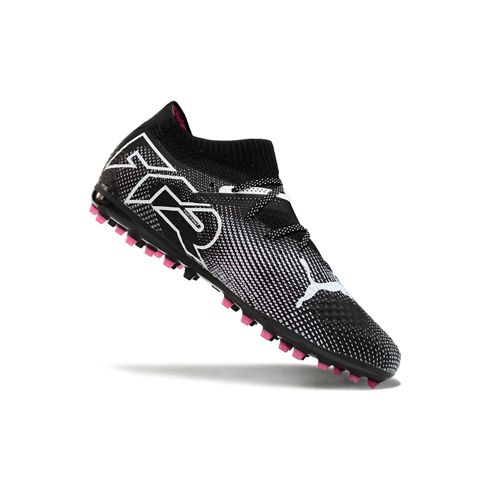 Chuteira Society Puma Future 7 MG Preta e Rosa