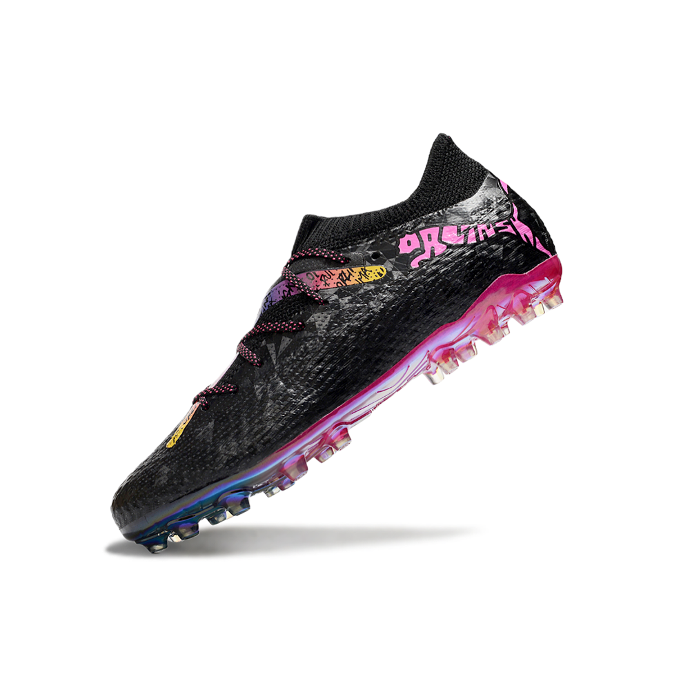 Chuteira Society Puma Future 7 MG Preta e Rosa 