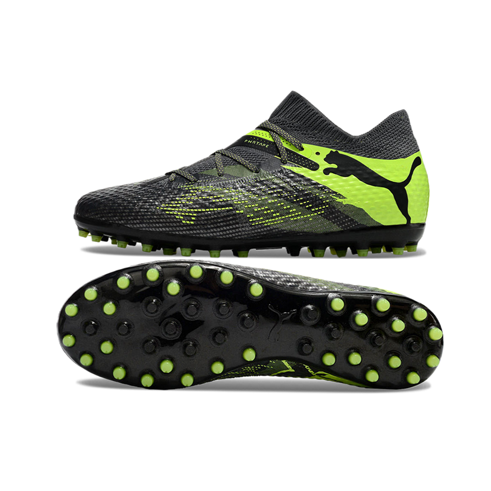 Chuteira Society Puma Future 7 MG Preta e Verde 