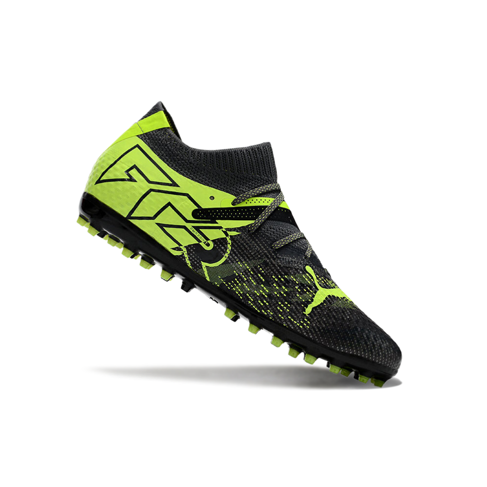 Chuteira Society Puma Future 7 MG Preta e Verde 