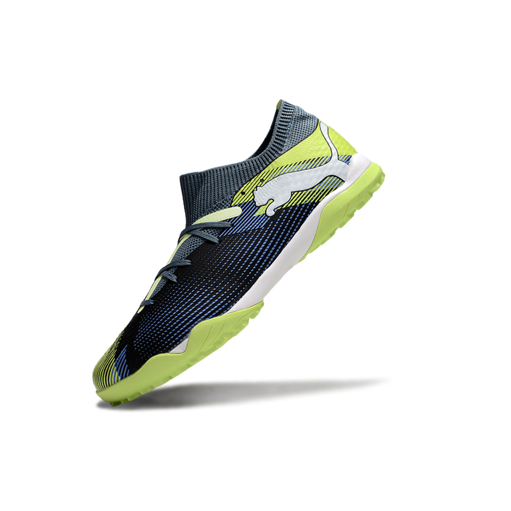 Chuteira Society Puma Future 7 TF Azul e Verde