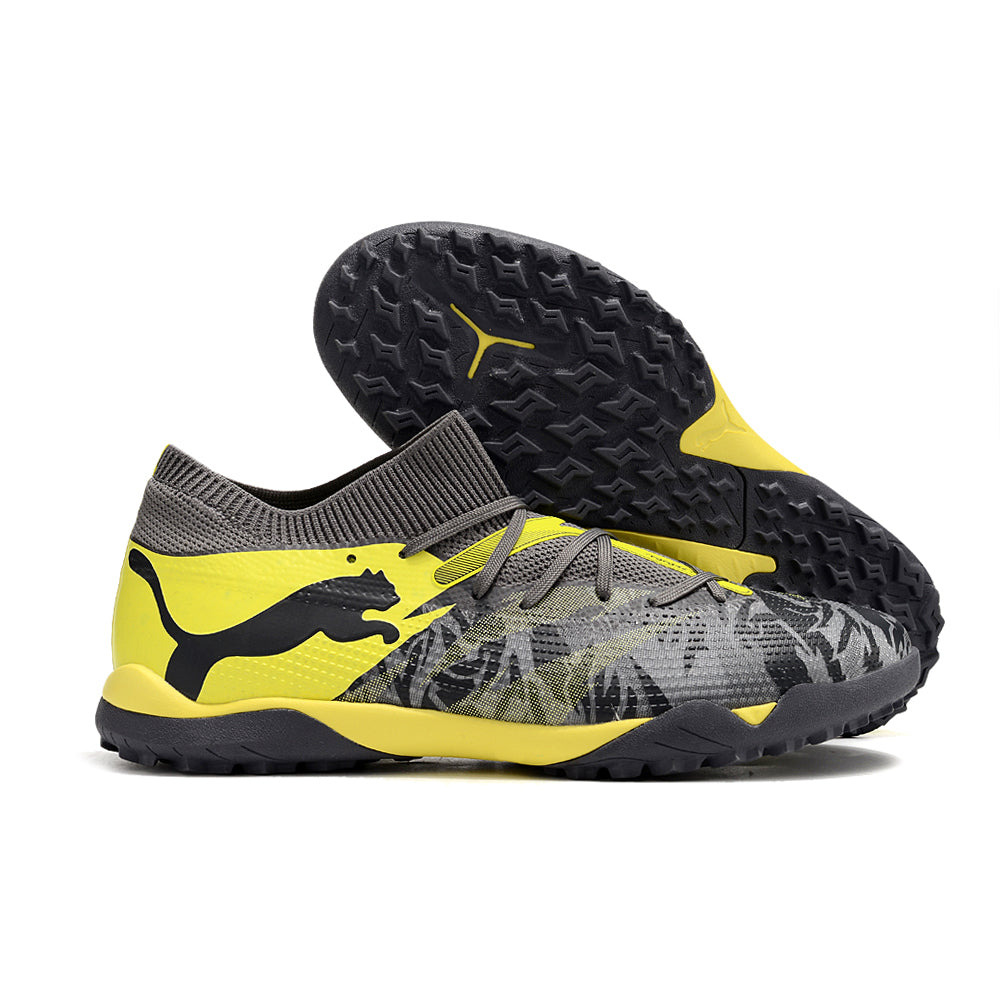 Chuteira Society Puma Future 7 TF Preta e Verde 