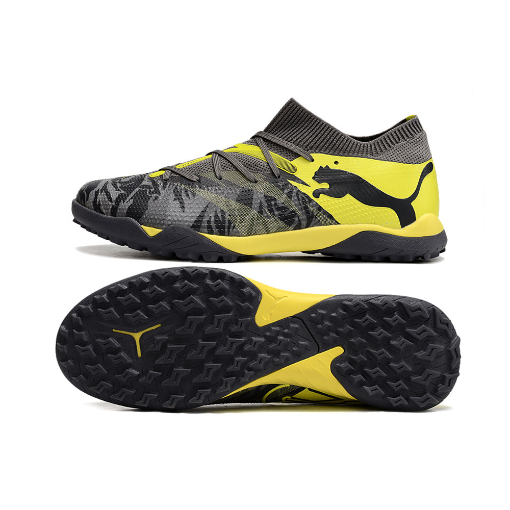 Chuteira Society Puma Future 7 TF Preta e Verde 