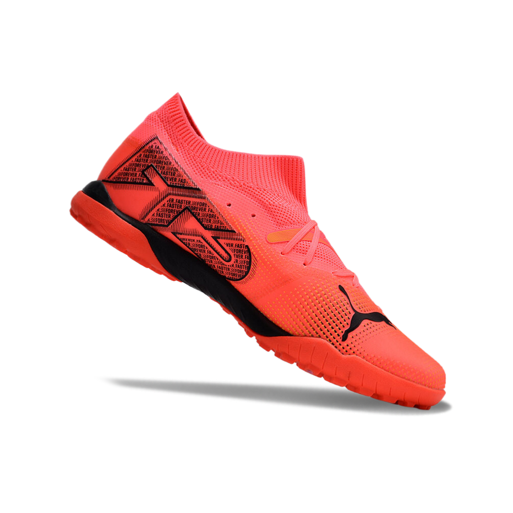 Chuteira Society Puma Future 7 TF Rosa e Preta