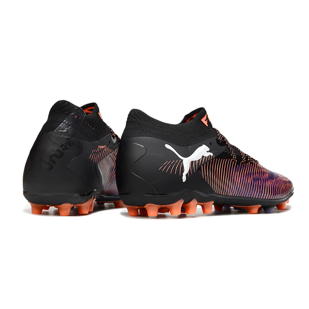 Chuteira Society Puma Future 8 MG Preta, Vermelho e Roxo 