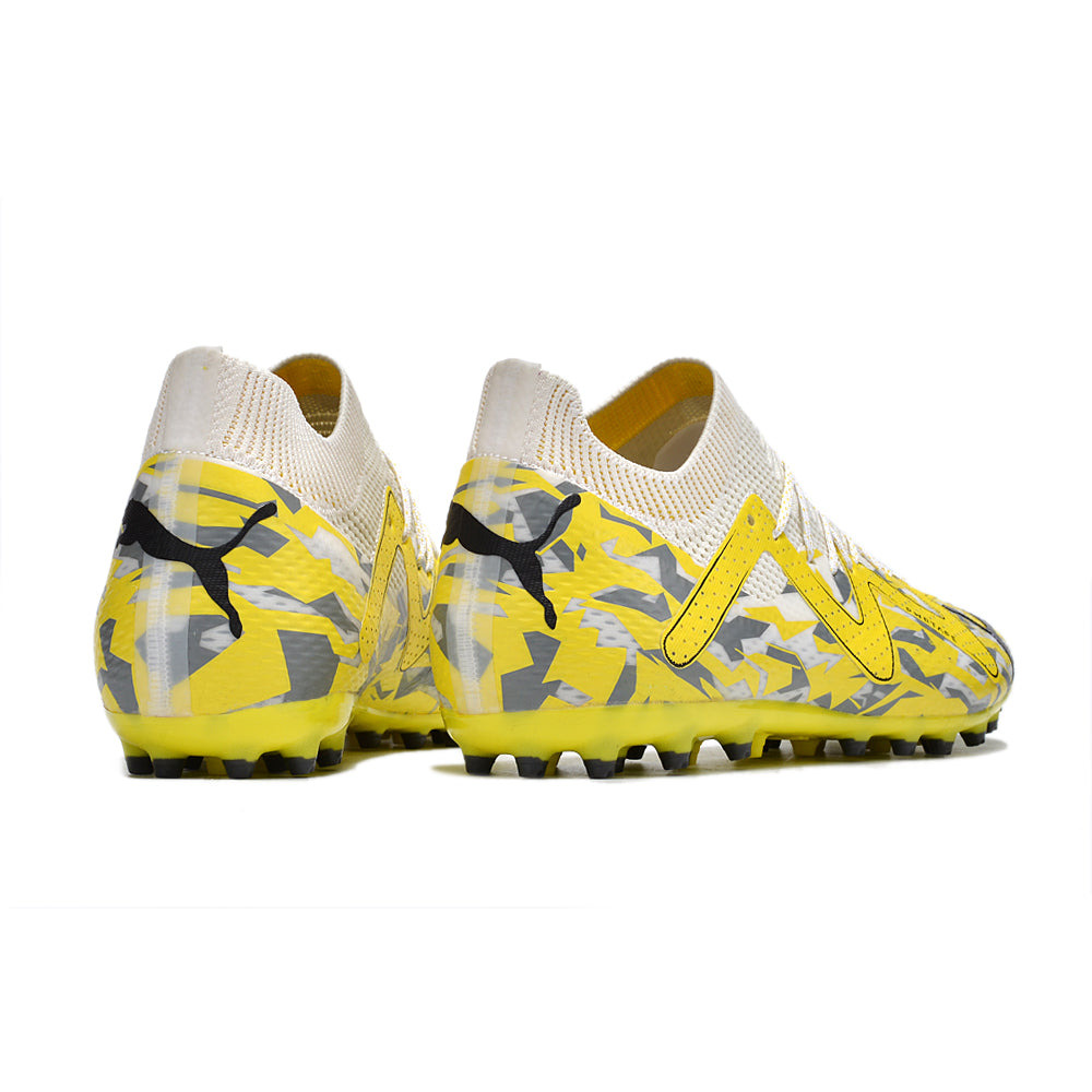 Chuteira Society Puma Future Ultimate MG Amarela e Cinza 
