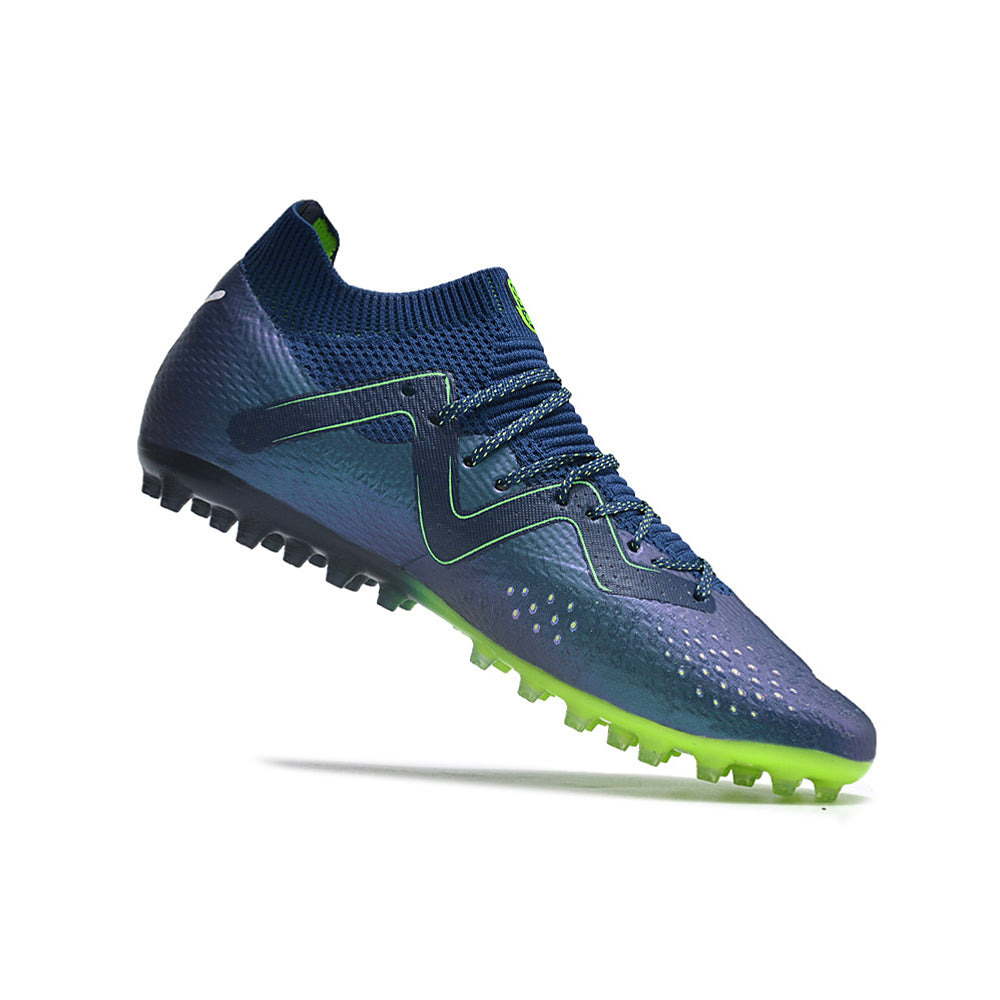 Chuteira Society Puma Future Ultimate MG Azul e Verde 