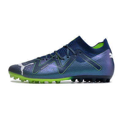 Chuteira Society Puma Future Ultimate MG Azul e Verde 