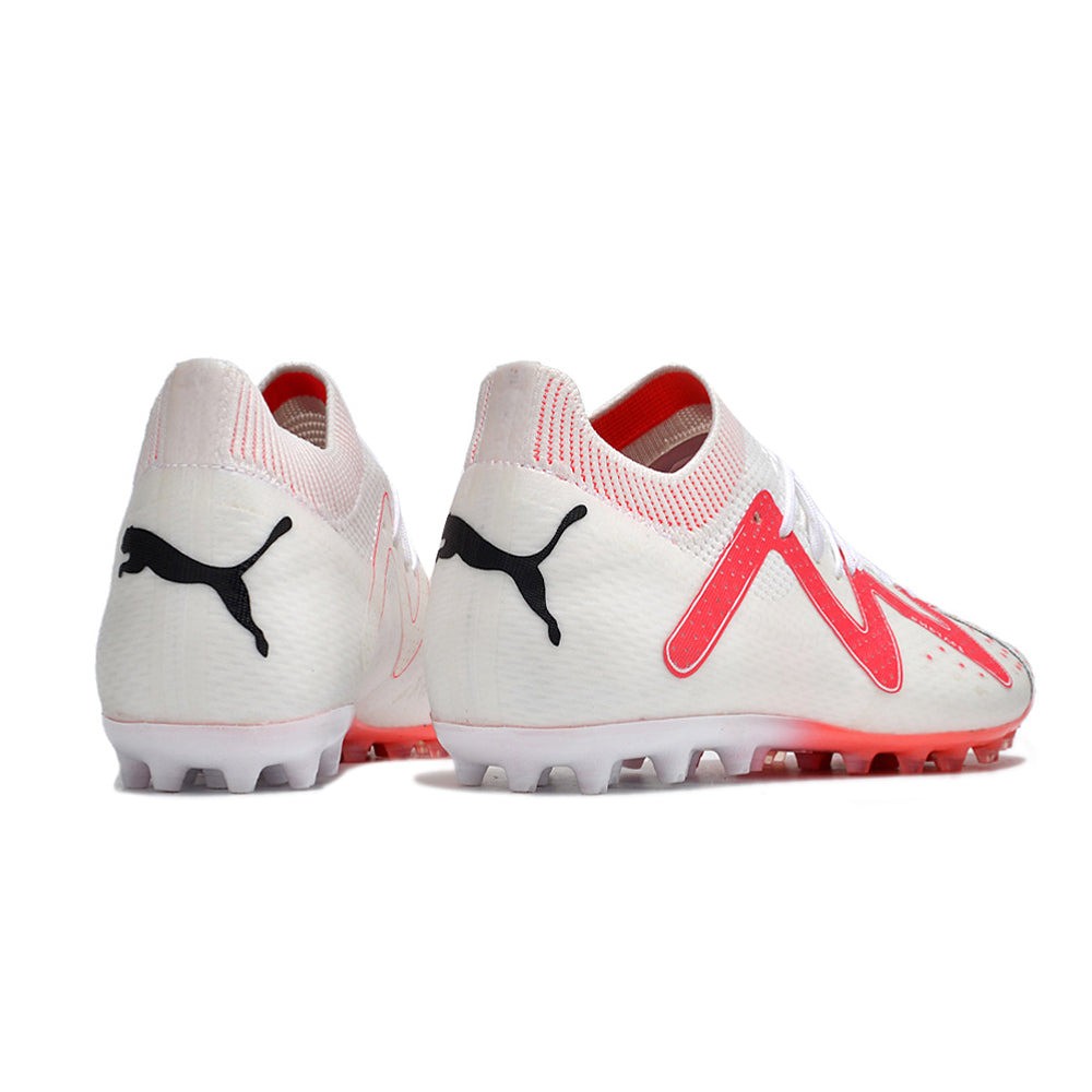 Chuteira Society Puma Future Ultimate MG Branca e Vermelha 