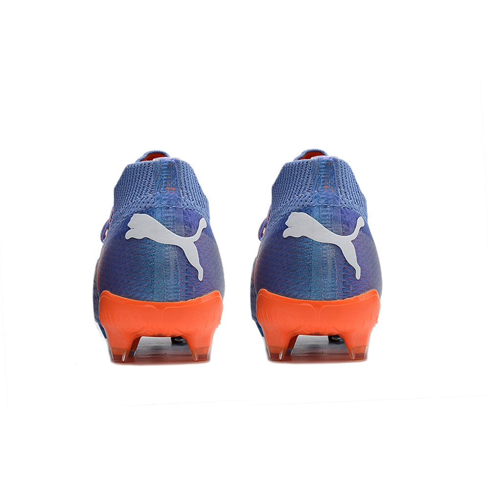 Chuteira Society Puma Future Ultimate MG Roxa e Laranja 