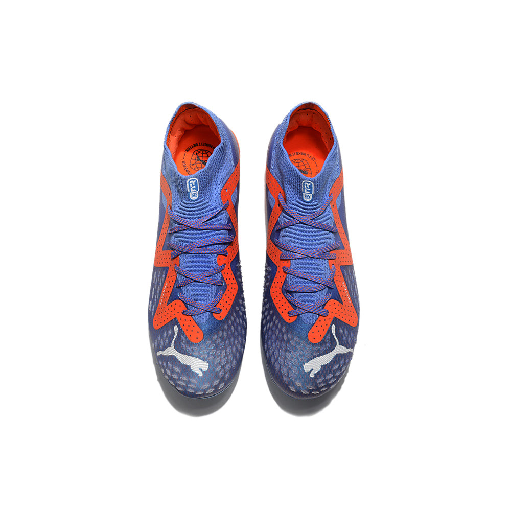 Chuteira Society Puma Future Ultimate MG Roxa e Laranja 