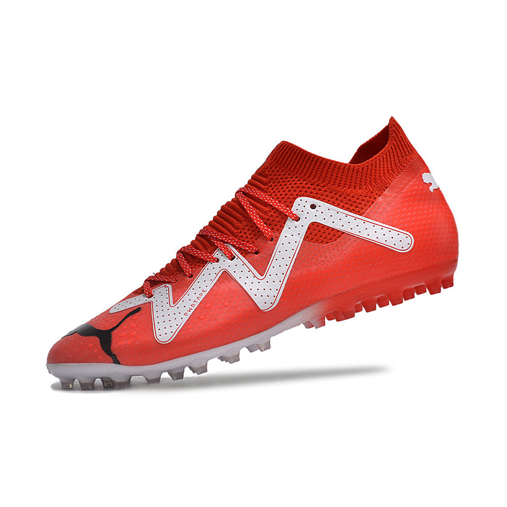 Chuteira Society Puma Future Ultimate MG Vermelho e Branco