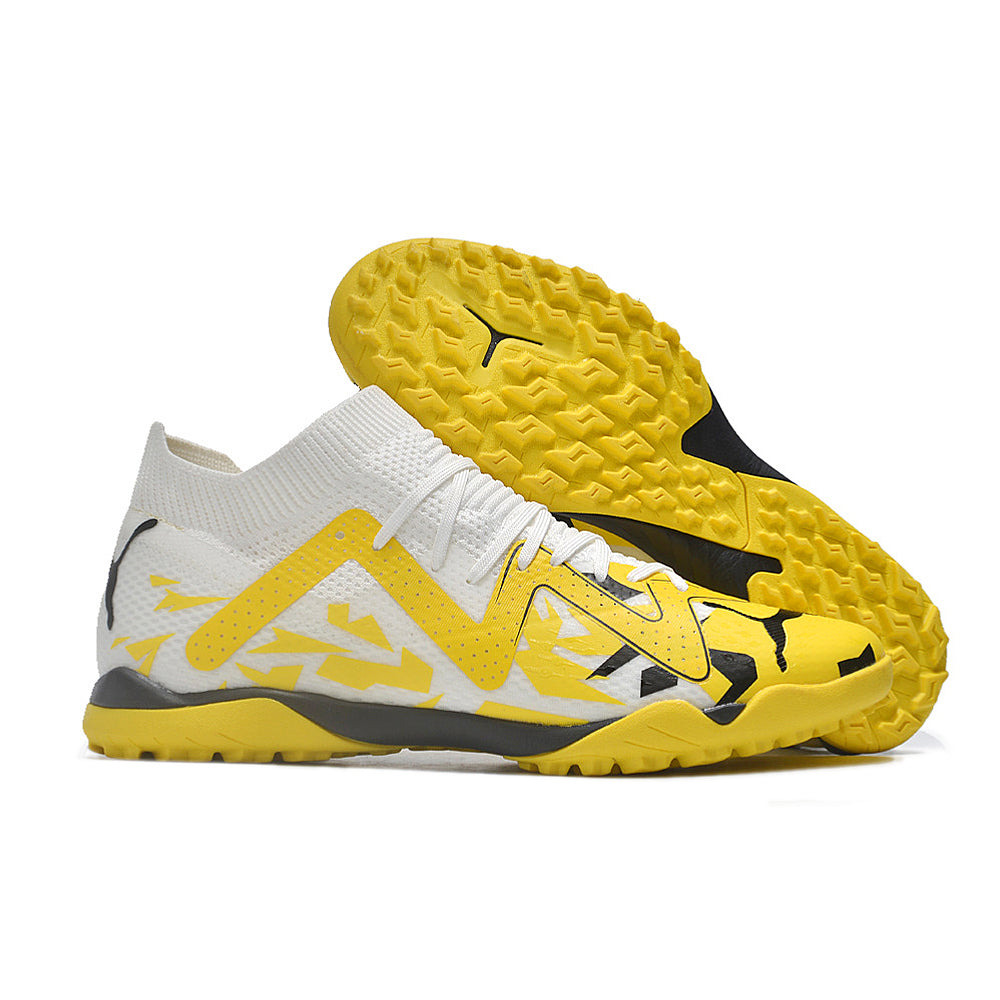 Chuteira Society Puma Future Ultimate TF Amarela e Cinza 