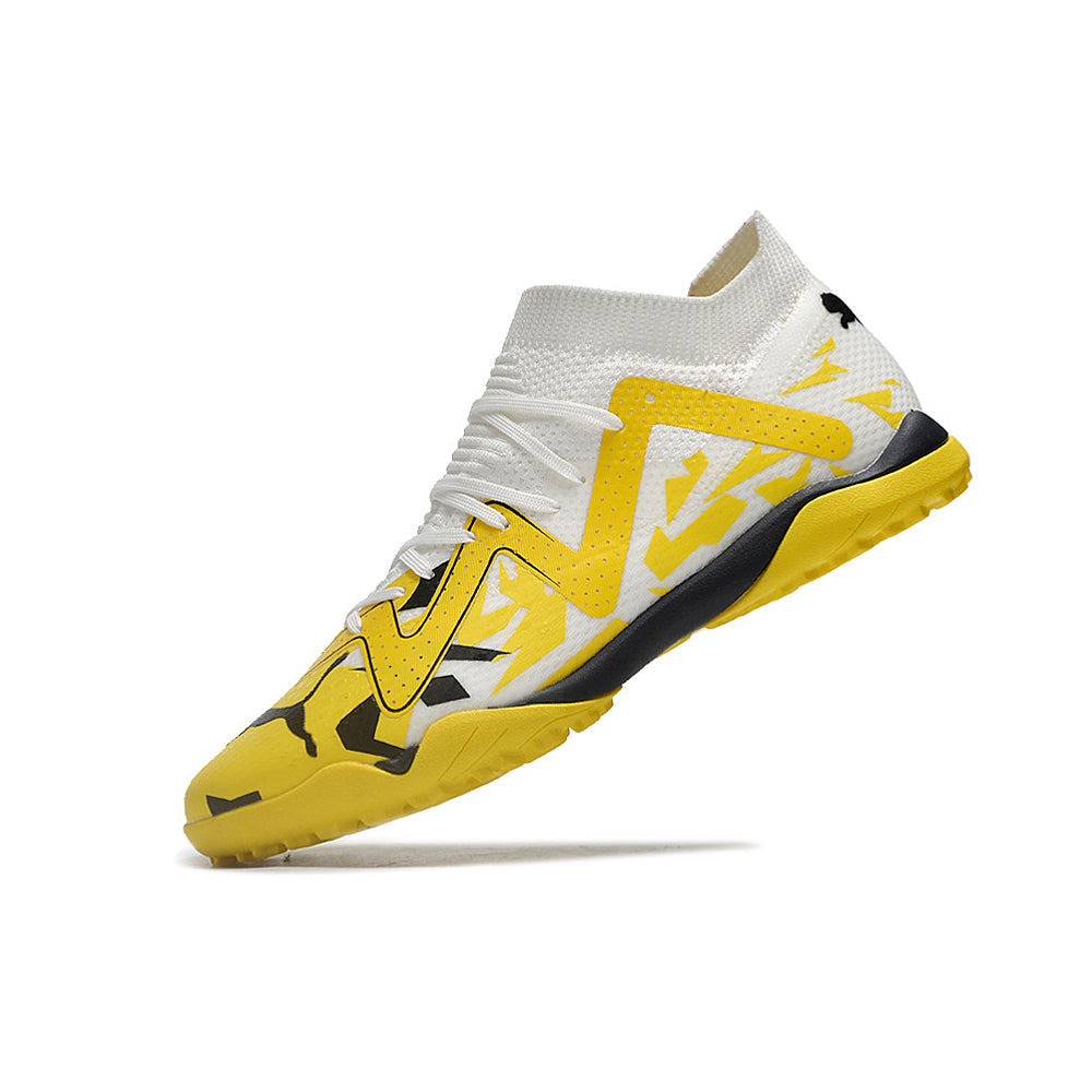 Chuteira Society Puma Future Ultimate TF Amarela e Cinza 